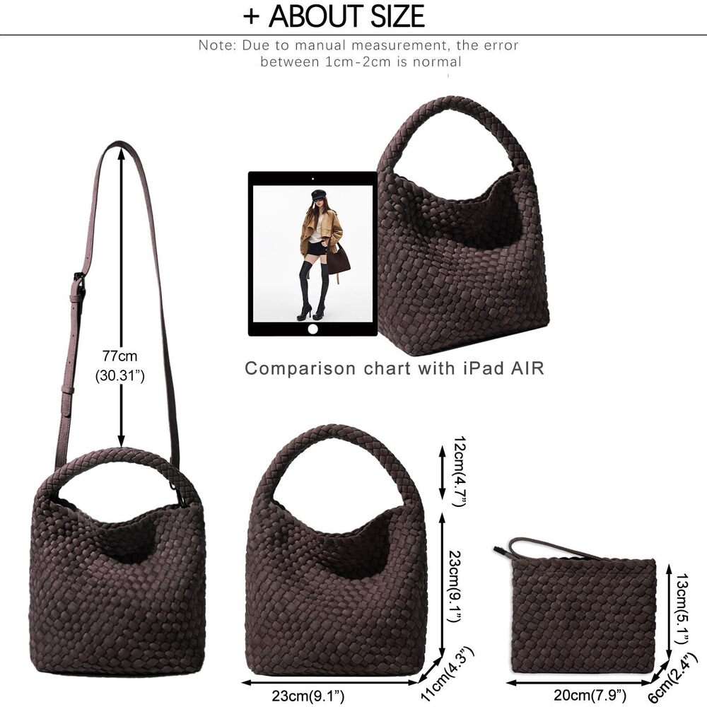 2137 Tote , Crossbody Handbag, Trendy Shoulder and Bucket Bag, Top-handle - Picture 4 of 7
